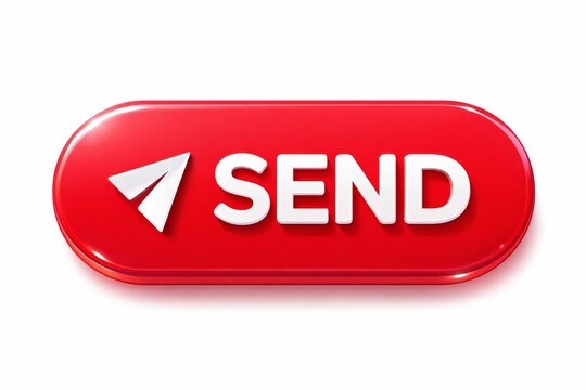 Red send button with white arrow icon for email or messaging apps