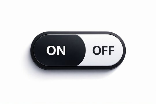 Modern toggle switch with on and off positions