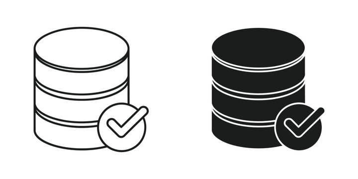 Comparison of traditional and modern database validation icons with checkmarks