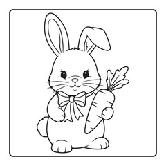 Obraz premium cute kawaii coloring pages for kids