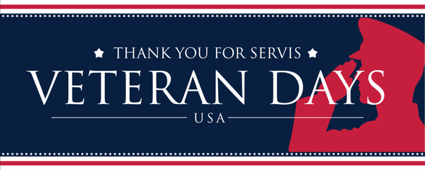 USA Veterans Day greeting cards set with United States national flag. Honoring all who served. United States national holiday vector illustration. © Arga Umbara