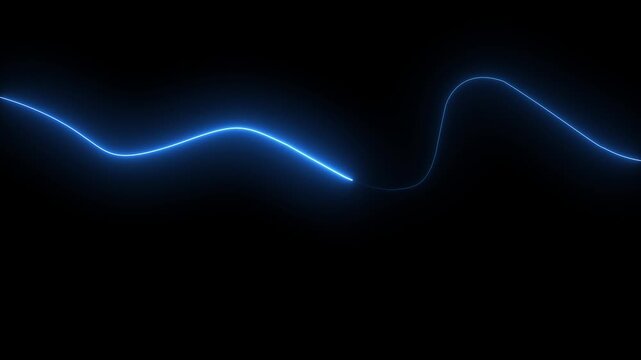 Abstract colorful neon lights animated on a black background. Movement of neon diagonal lines or glowing light stripes. seamless neon light line technology motion 4k video...