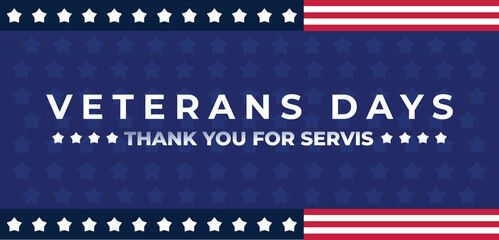 USA Veterans Day greeting cards set with United States national flag. Honoring all who served. United States national holiday vector illustration. © Arga Umbara
