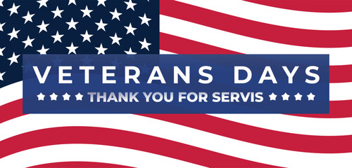 USA Veterans Day greeting cards set with United States national flag. Honoring all who served. United States national holiday vector illustration. © Arga Umbara