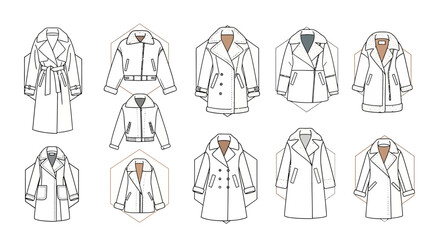 Variety of coats and jackets. © Sunarto