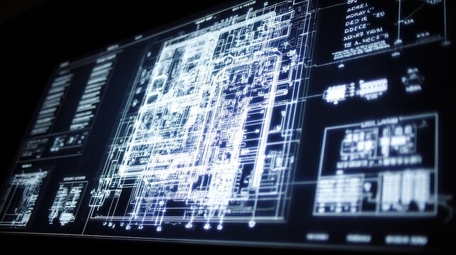 Electronic Circuitry Analysis in Darkened Room