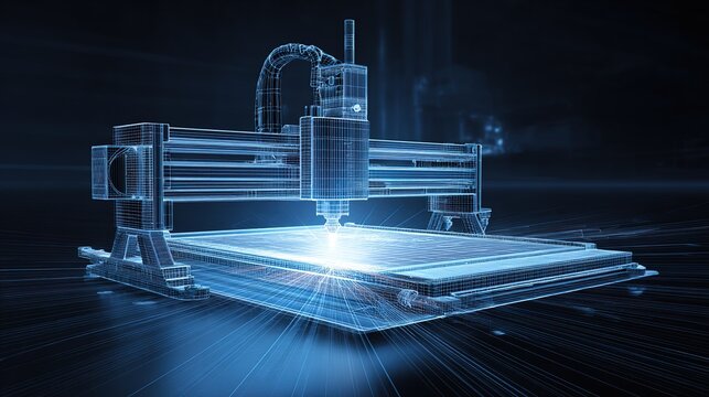 Blue-Cut CNC Machine in Action