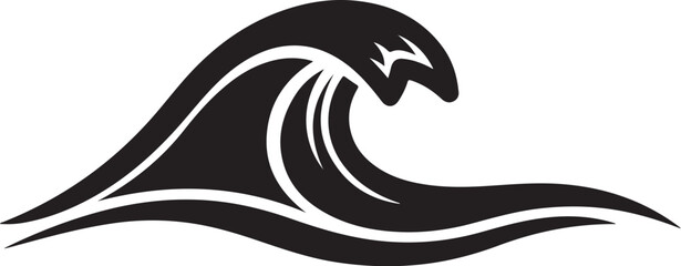 Obraz premium Wave, ocean wave, sea wave, black wave icon, vector wave