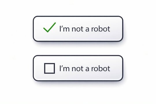 Checked and unchecked i'm not a robot checkbox buttons