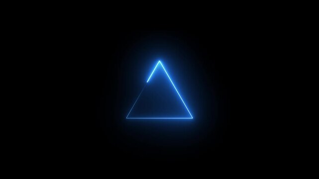 Glowing Neon light rectangle frame loading icon background in retro style 4k video animation.