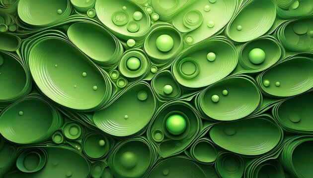 abstract green bubble pattern