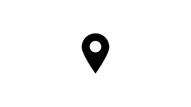 animated location icon pop up.