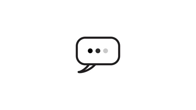 group messaging sign animation. team notification