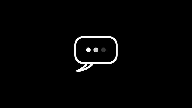 group messaging sign animation. team notification