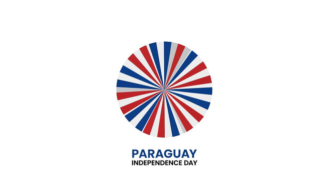 Paraguay Independence Day Logo Emblem.