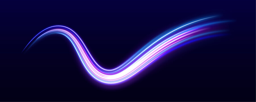 Dynamic electric waves illuminate the road scene with neon reflections and rapid futuristic motion effects.