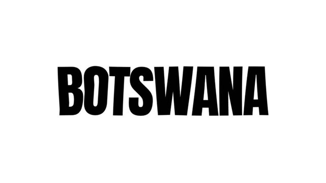 Clean bold black BOTSWANA text on a light background, representing the African country name in a simple and strong typography.