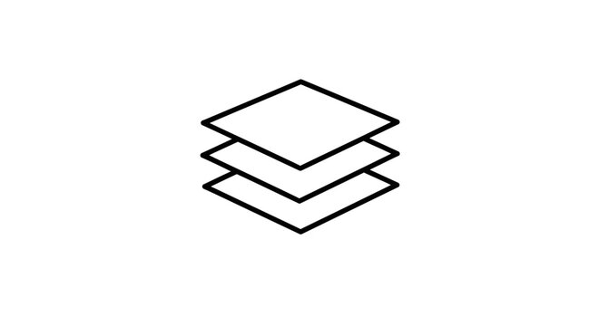 Stack of Geometric Layers Icon
