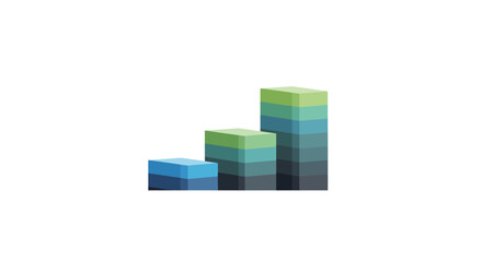 Fototapeta premium Three Dimensional Bar Graph Chart.