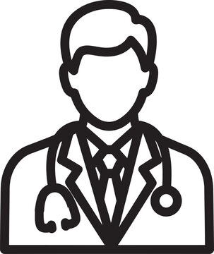 Minimalist stethoscope illustration for medical symbolism Vector
