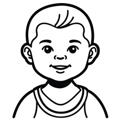 Fototapeta premium a baby faces sketch