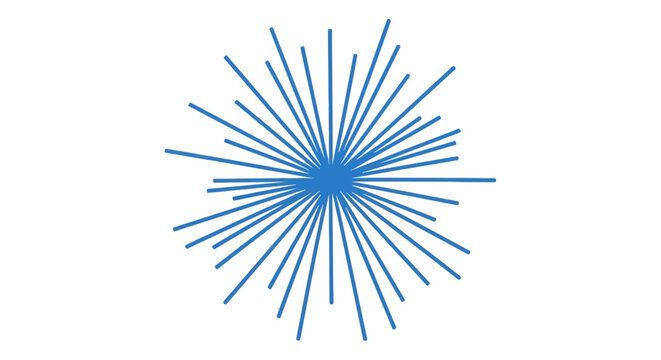 Blue Radial Lines Graphic Design Element.