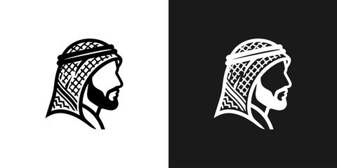Profile portrait silhouette traditional attire © chintya