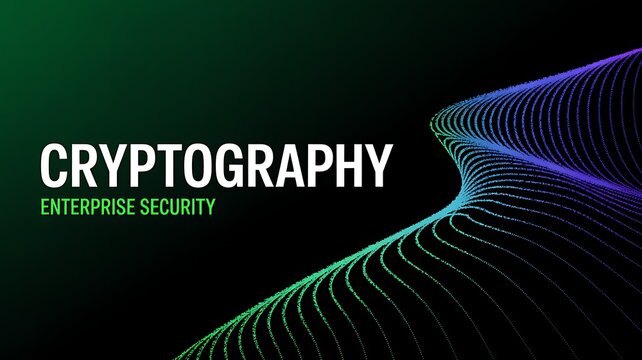 Cryptography enterprise security abstract digital waves