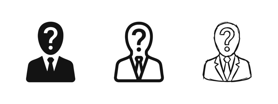 Anonymous Person with Question Mark Icon