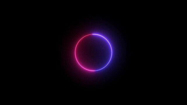 circle saber light text loading animation 4k video.