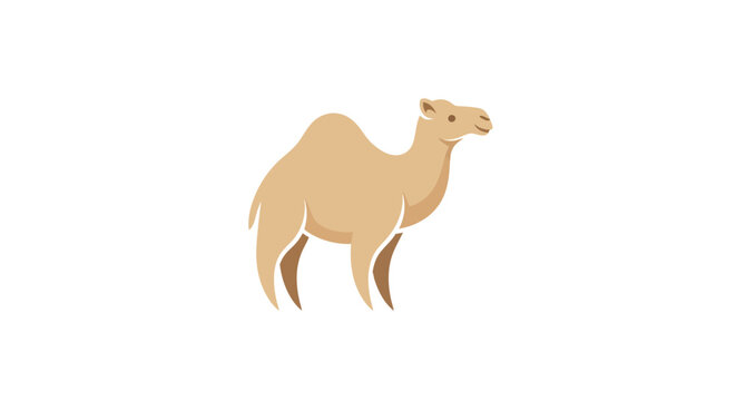 Brown Camel Standing Alone Outdoors.