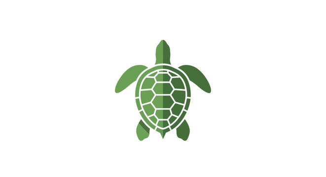 Green turtle shell icon symbol.