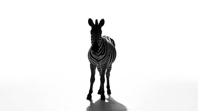Black and white zebra toy model.