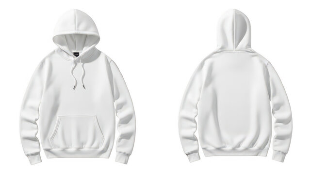 Gray hoodie with front pockets and drawstring hood for casual wear Transparent Background, png.