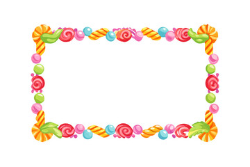 Obraz premium Colorful Candy Frame Illustration