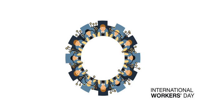 People Celebrating International Workers Day.
