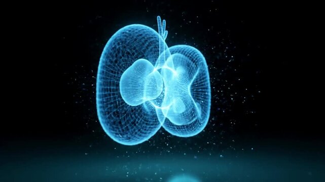 Abstract Digital Cell Division Microscopic Biology Science