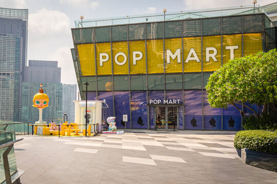 Bangkok, Thailand-February 7, 2026: Pop Mart store at the Iconsiam shopping center. Pop Mart is a popular Chinese toy company known for selling collectible toys and figurines in a "blind box" format.