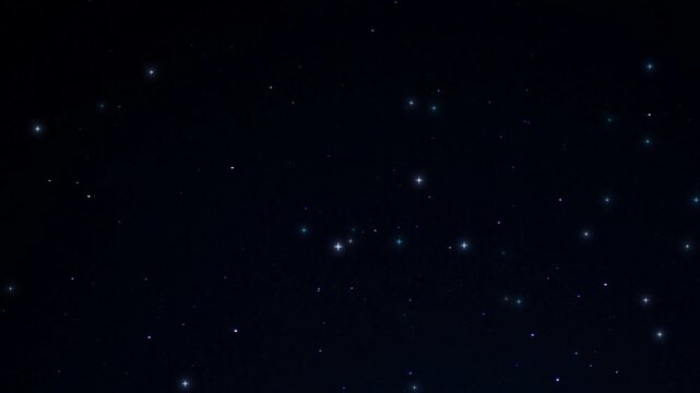 Bright white meteor rushing across dark starry sky with twinkling lights and magical particle tail, dreamy cosmic shimmer and seamless loop animation background in ultra hd 4k