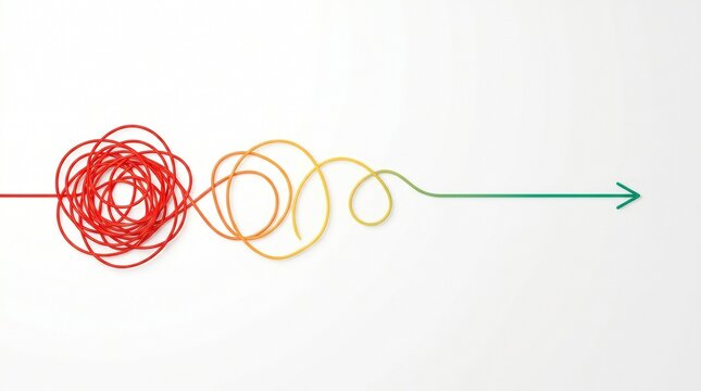 The journey from complexity to clarity a visual metaphor for problem-solving and simplification