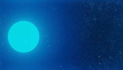 Naklejka premium Glowing blue orb in deep space with stars