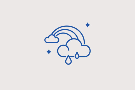 Windy cloud line icon for gusty conditions and high wind speed alerts. Airy vector illustration for wind turbine energy reports and sailing enthusiasts' portals.