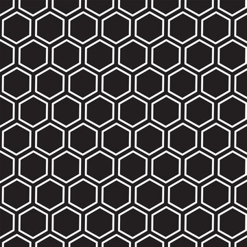 hexagon geometric pattern. seamless hex background. abstract honeycomb cell. vector illustration. design for the background flyers, ad honey, fabric, clothes, texture, textile pattern