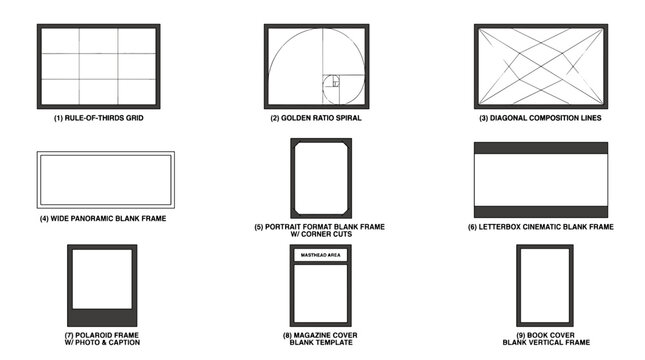 Collection of various geometric shape sketches and diagrams