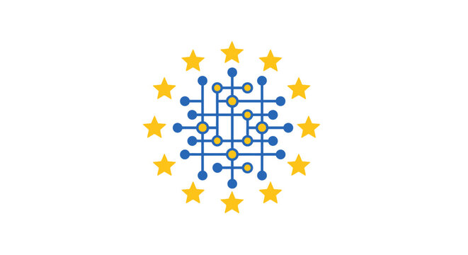 European Union Flag Symbol Design.