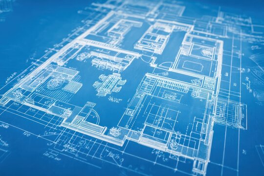 Modern building floorplan architectural blueprint design