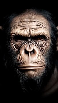 Evolutionary ape change: primate advancement, early human creation, primitive being transformation, species mutation, biological sequence, ancestral origin, natural progression, gradual evolution
