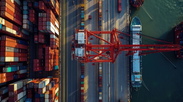 Container terminal operations with cargo ship loading