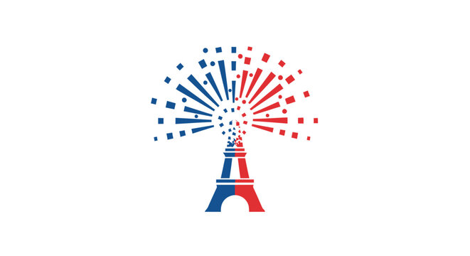 Eiffel Tower French Symbol Paris Landmark.