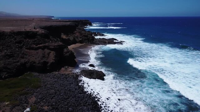 Clifs on the Western shore of Fuerteventura